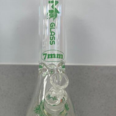 BONG 14" GREEN MGM GLASS 7MM